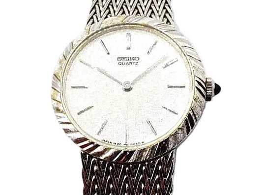 セイコー買取 K18WG ラウント メッシュブレス ウォッチ 1400-0240